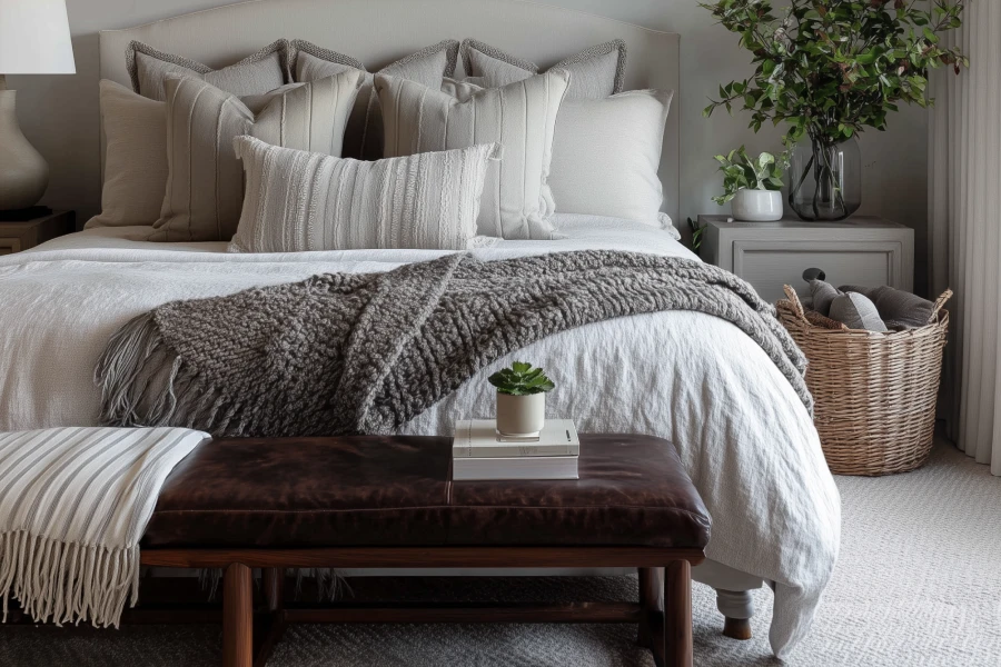 Handmade Boho Knit Throw Blanket